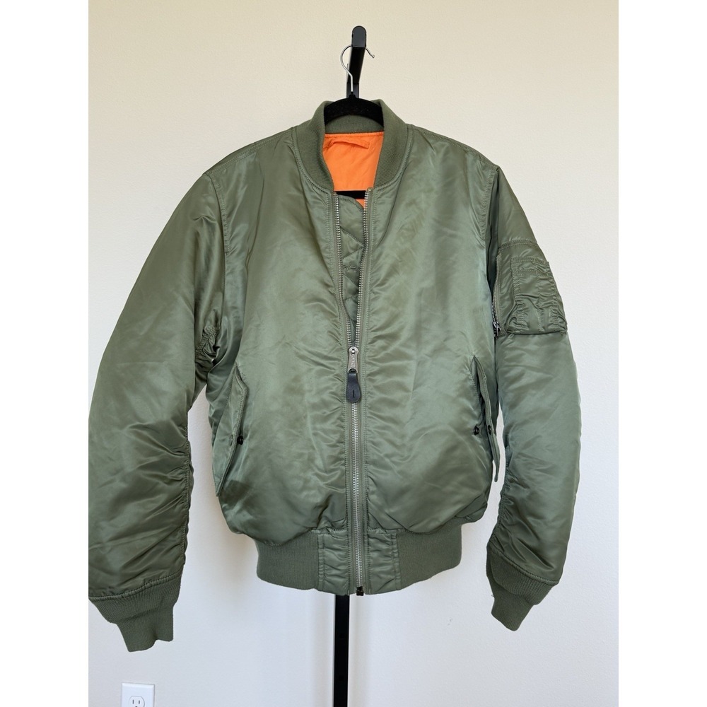 alpha industries‎ flight jacket ma 1 sage Green Size MT